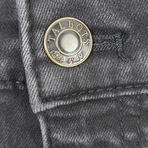 Talbots Flawless Five Pocket High-Rise Barely Boot Women's Black Jeans Size 16 - Picture 5 of 9